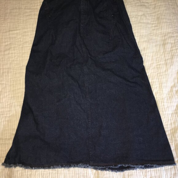 Vintage Marithe Francois Girbaud Blue Long A-Line Denim Skirt size 31 - Picture 11 of 13